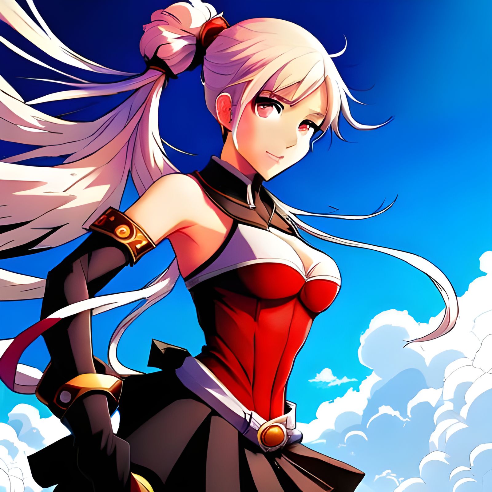 Anime Girl Duel: Fantastical Combat Scene