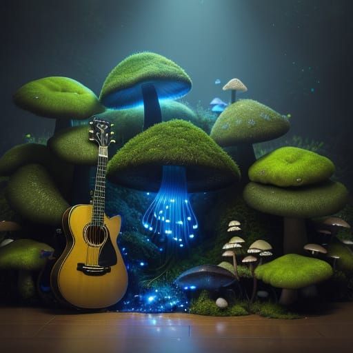 Magical Forest Inside a Guitar Case