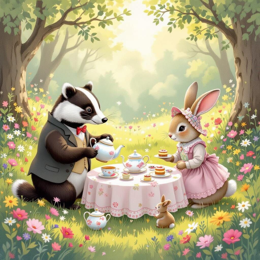Enchanting Woodland Tea Party in Storybook Style