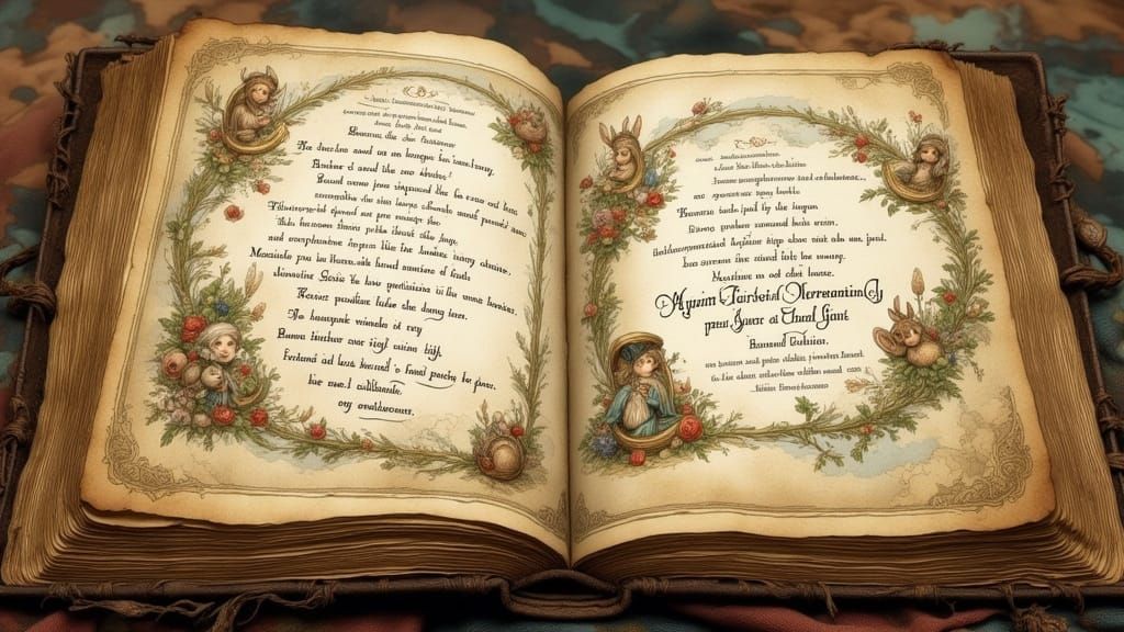 Vintage Children's Book Illustration in Watercolour and Ink