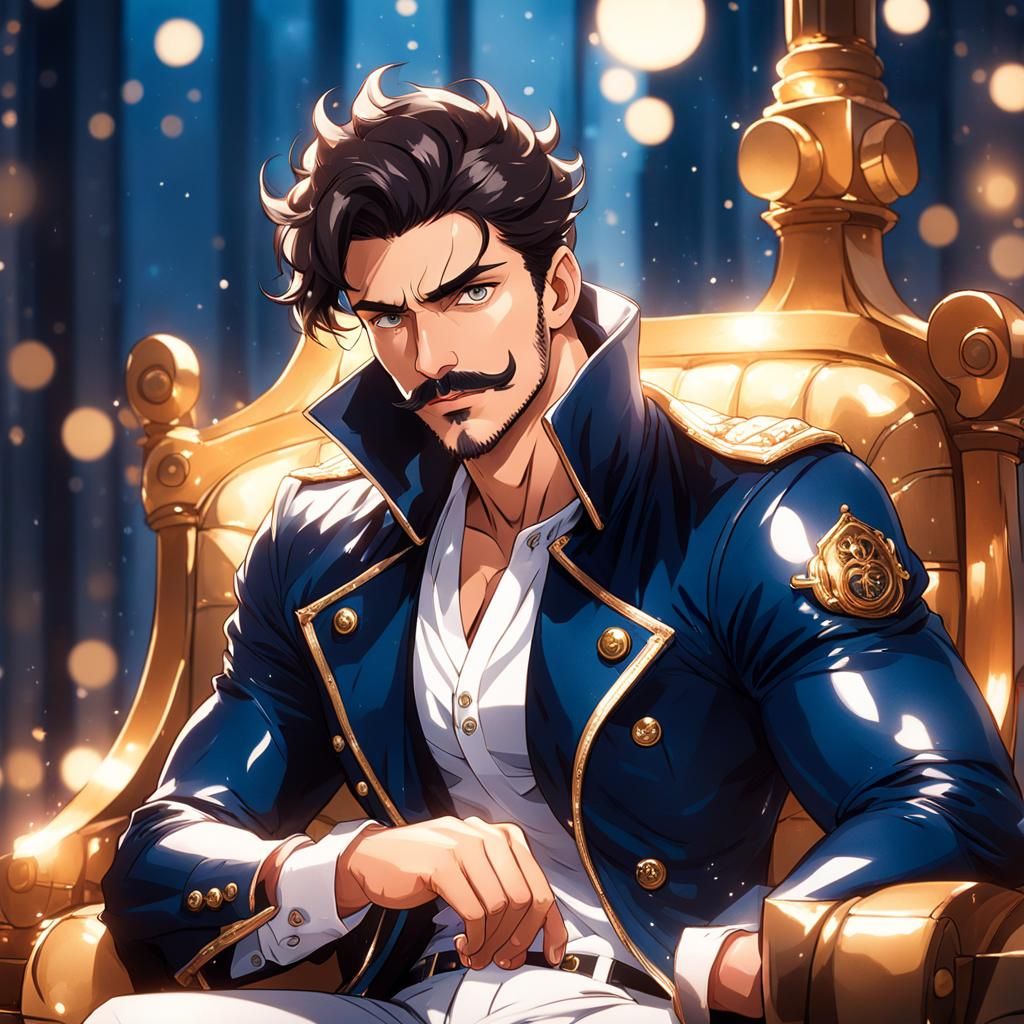 Anime Portrait of Austrian Kaiser in Vienna