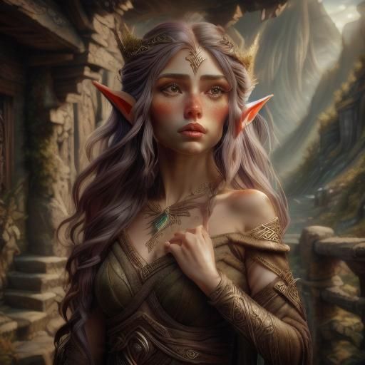 Photorealistic Elf in Fantasy Concept Art
