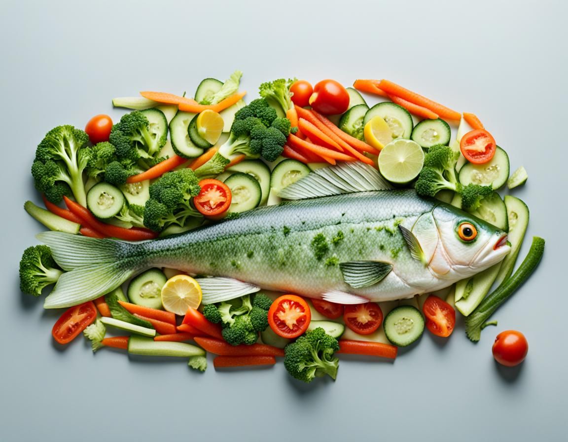 Vegetable Fish: A Culinary Art Creation