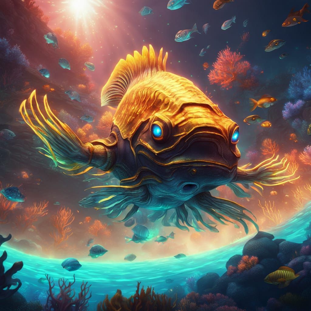 Vibrant Alien World in Iridescent Hues