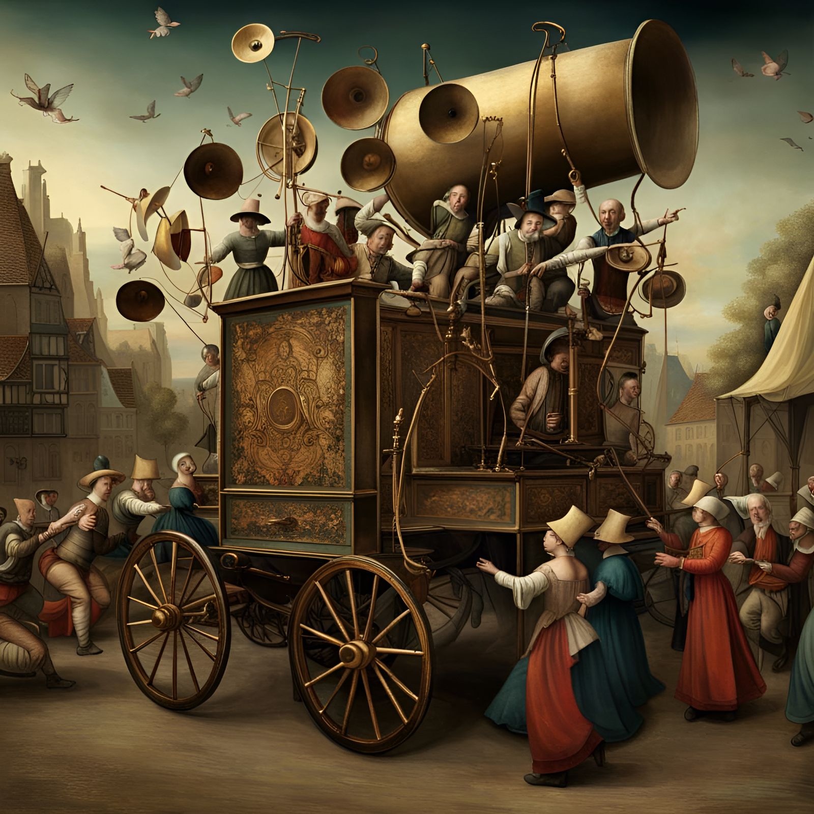 Calliope Music Machine with Dancing Figures