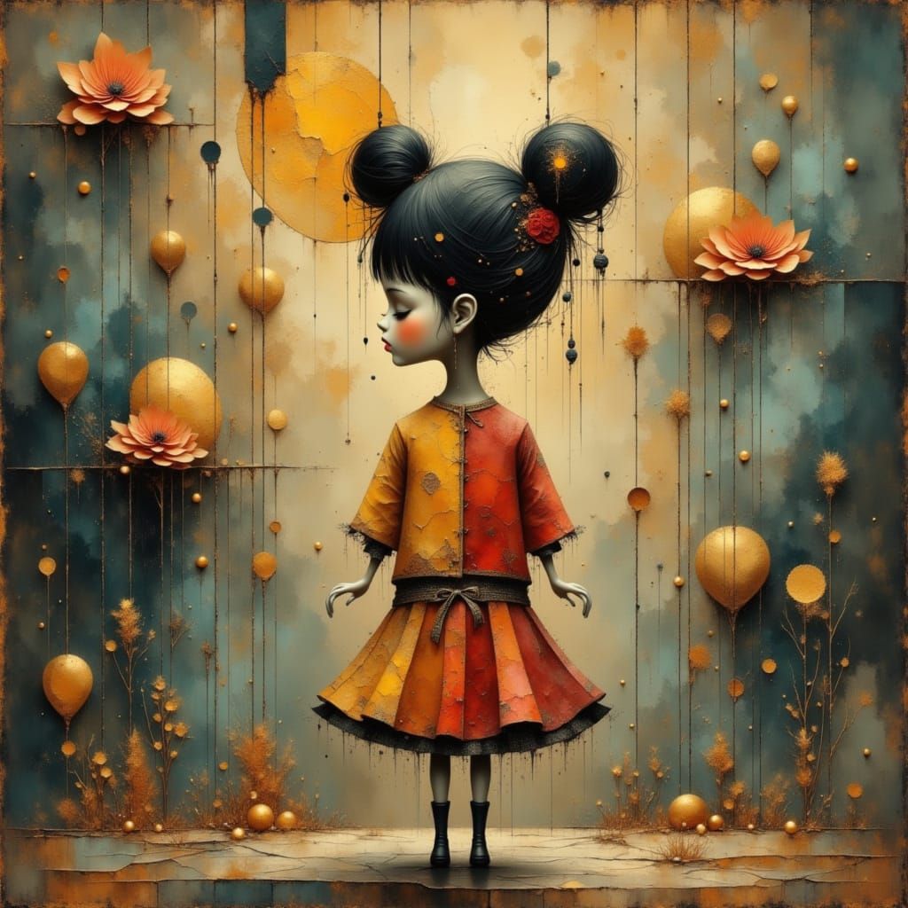 Surreal Puppet Doll in Abstract Romantic Style