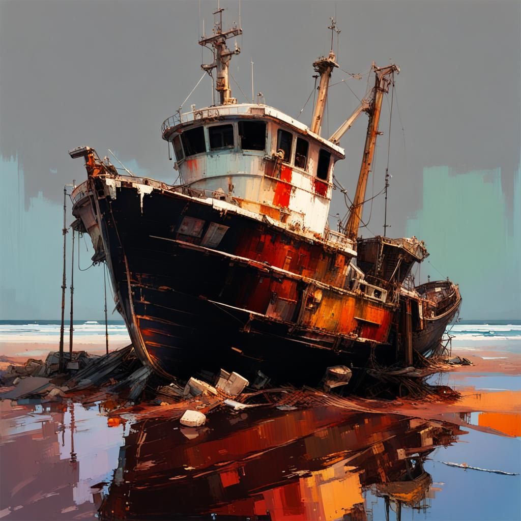 Abandoned Series, fishing trawler