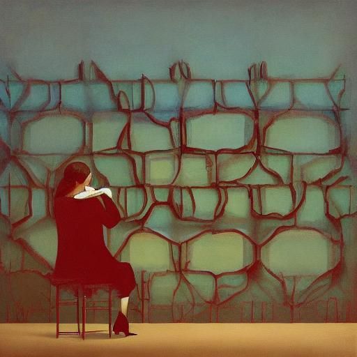 Surreal Woman in Dim Room, Ethereal Art