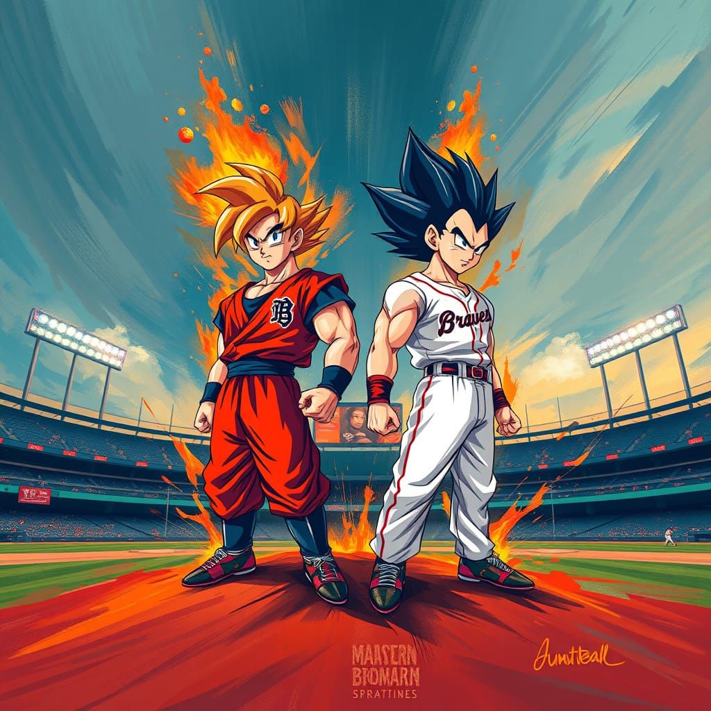 Dragon Ball Z Meets Atlanta Braves in Epic Baseball Showdown