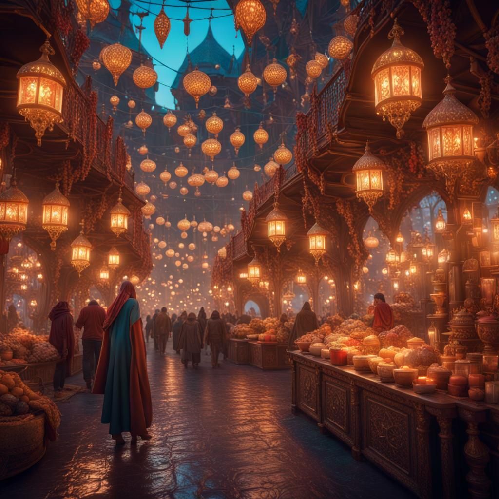 Fairytale Market in One Thousand and One Nights Style