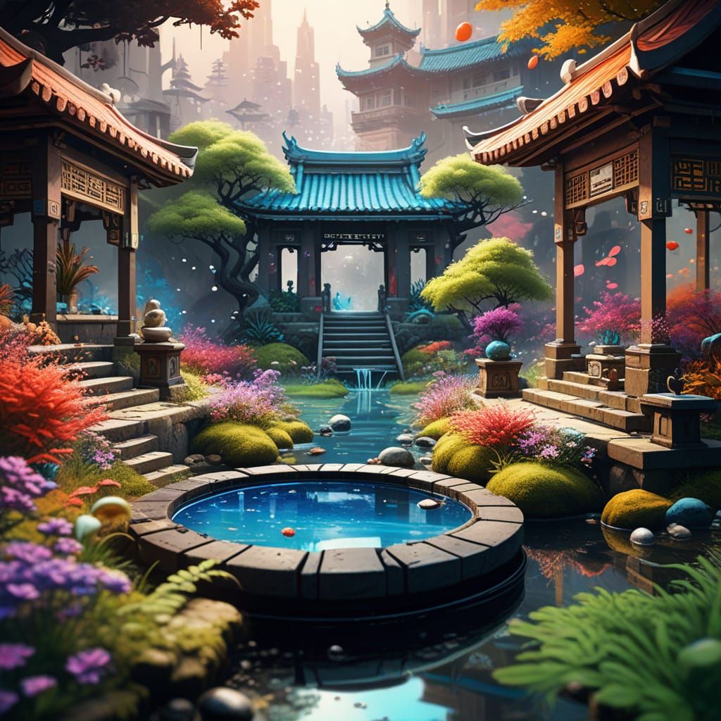 Magical Artists in Zen Garden Lab, Vibrant Powders