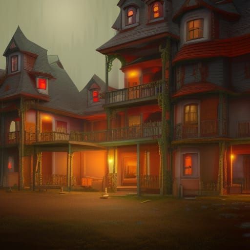 Creepy Motel Concept Art in Unreal Engine 5