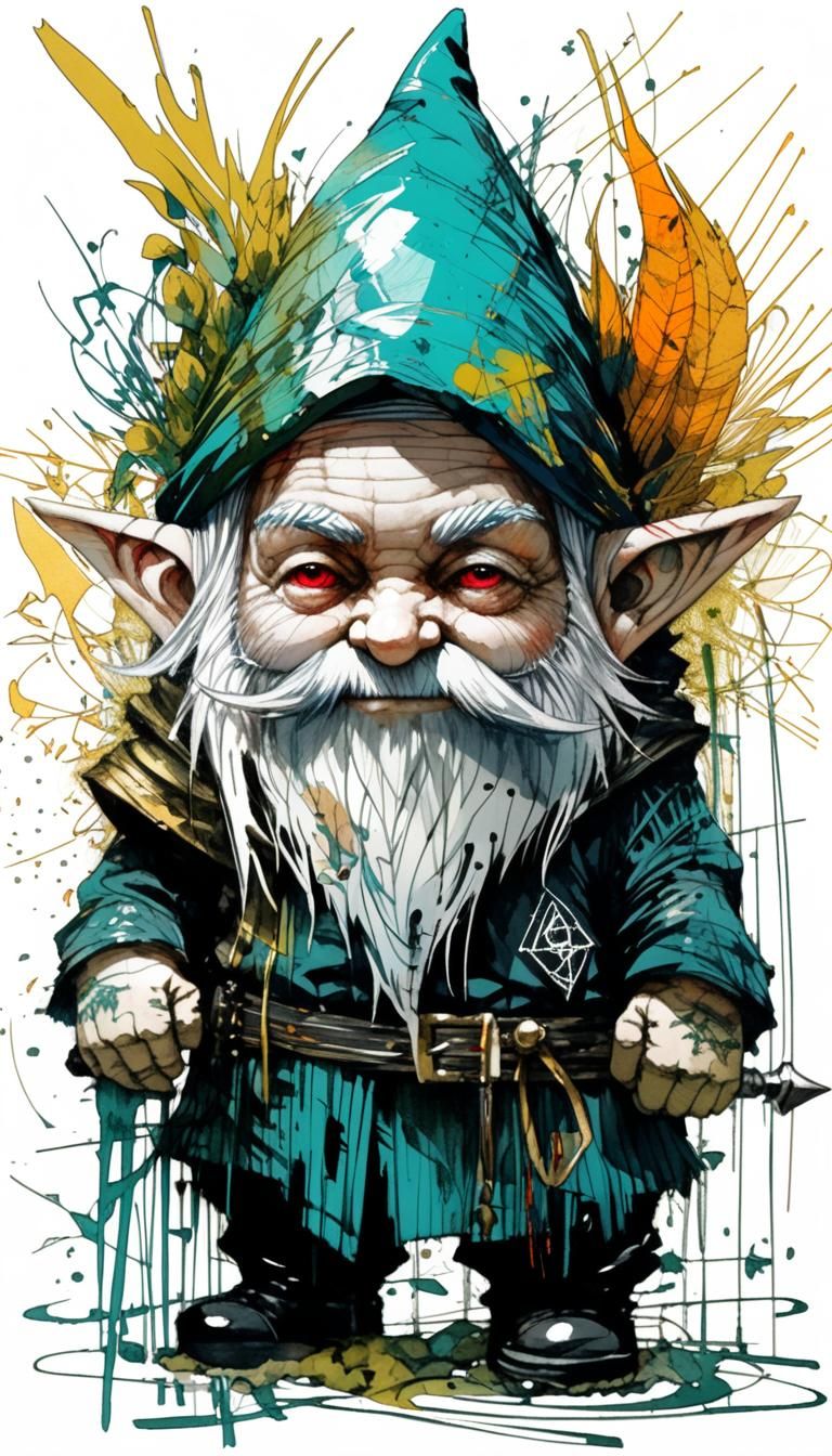 Dark Sinister Fantasy Gnome Artwork
