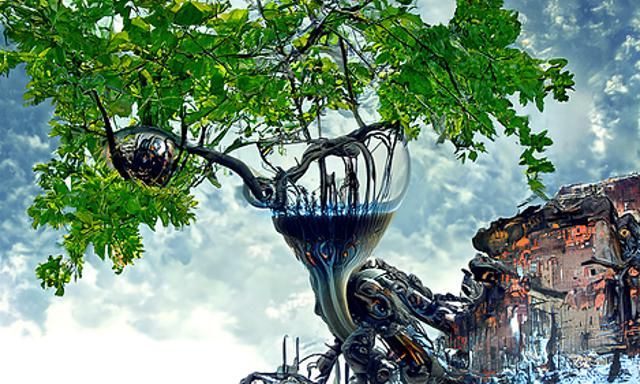 Blue Scaled Horror in Misty Swamp: Digital Art