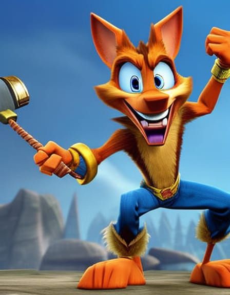 Crash Bandicoot in Blue Jeans