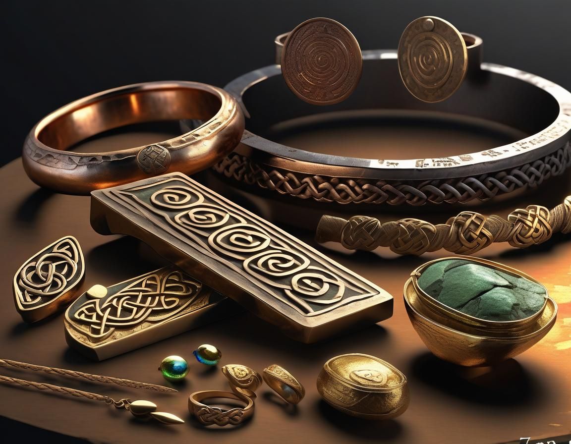 Museum Display of La Tene Iron Age Celtic Artifacts