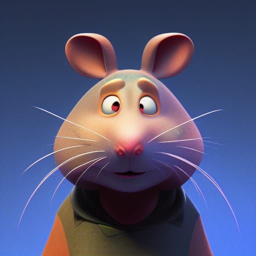 Pixar-Style 3D Rat Concept Art