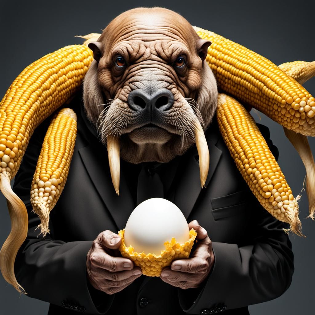 Surreal Walrus: Abstract Dreamscape Inspired by The Beatles