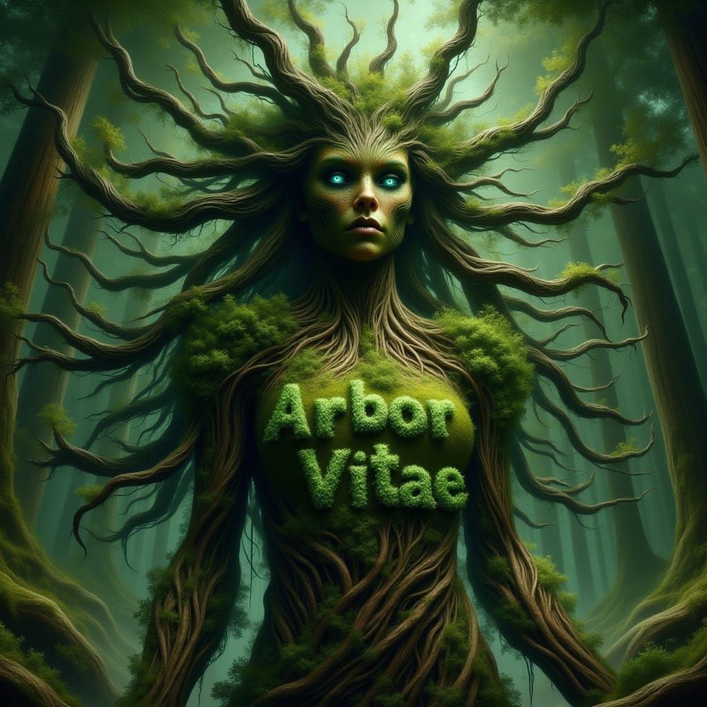 Tree Woman Hybrid Portrait in Sinister Style