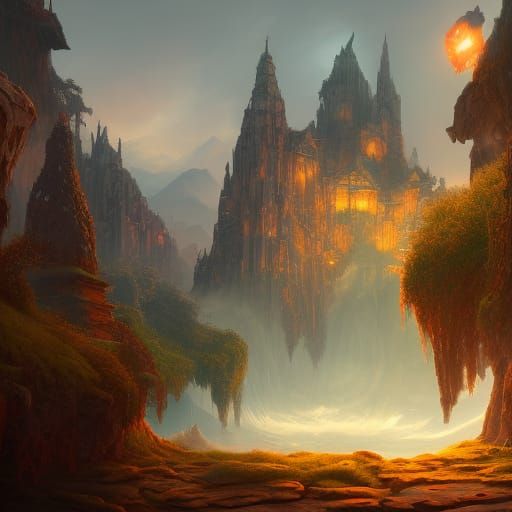 Jealousy: Detailed Matte Painting in Deep Color