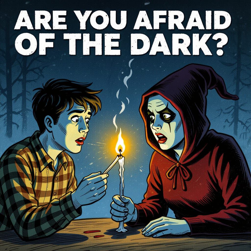 Dark Logo of Match Blowing Out, Horror Art