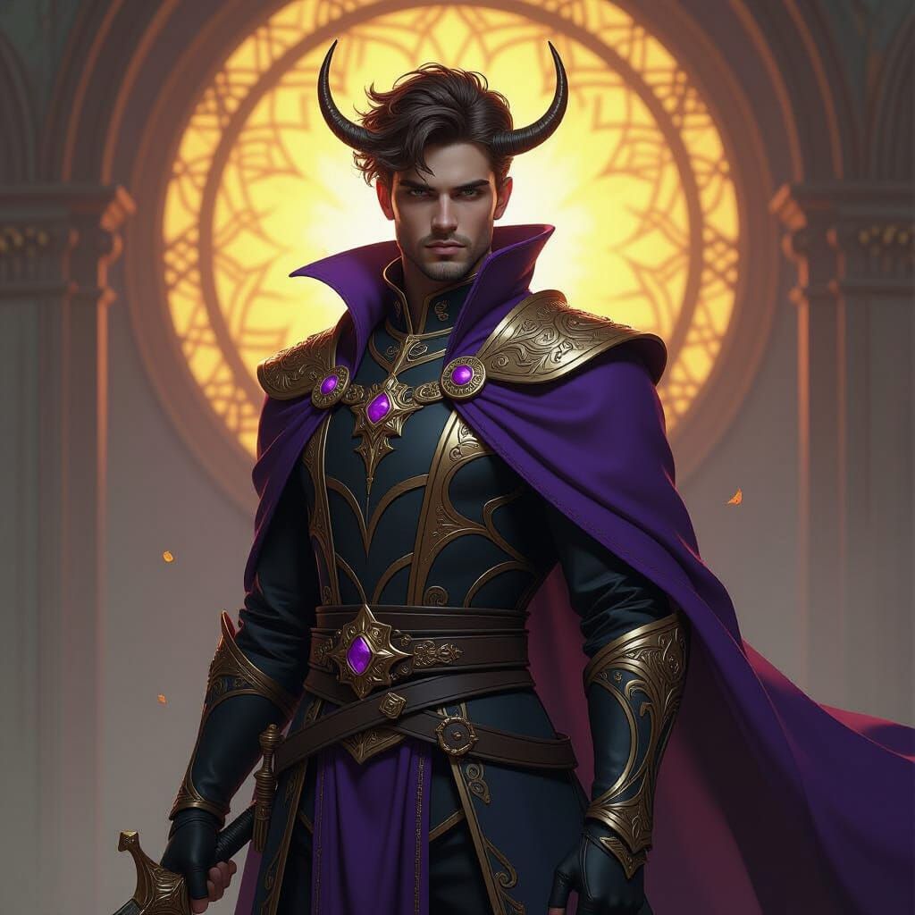 Dark Fantasy Warrior Eunomios Thorne in Epic Concept Art