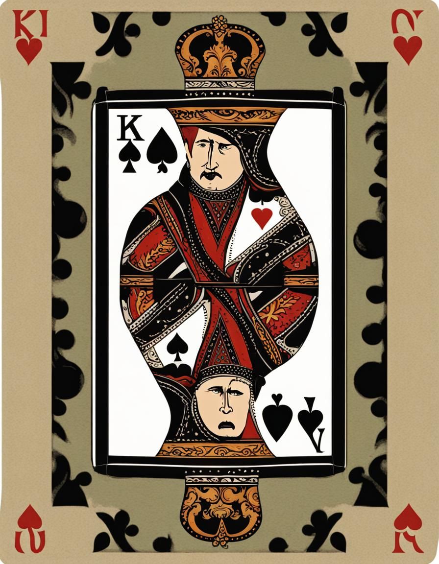 King of Spades Card in Paul Burgess Style