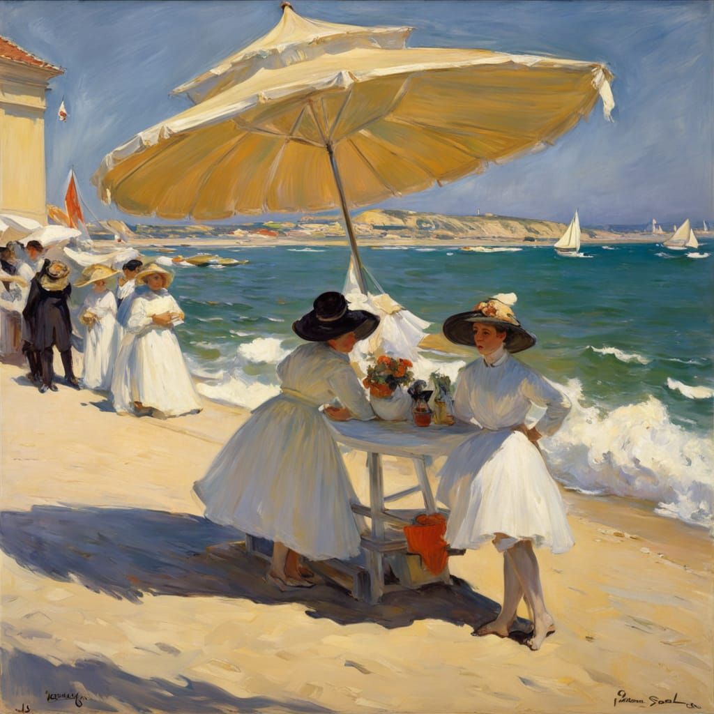 Clotilde under the awning