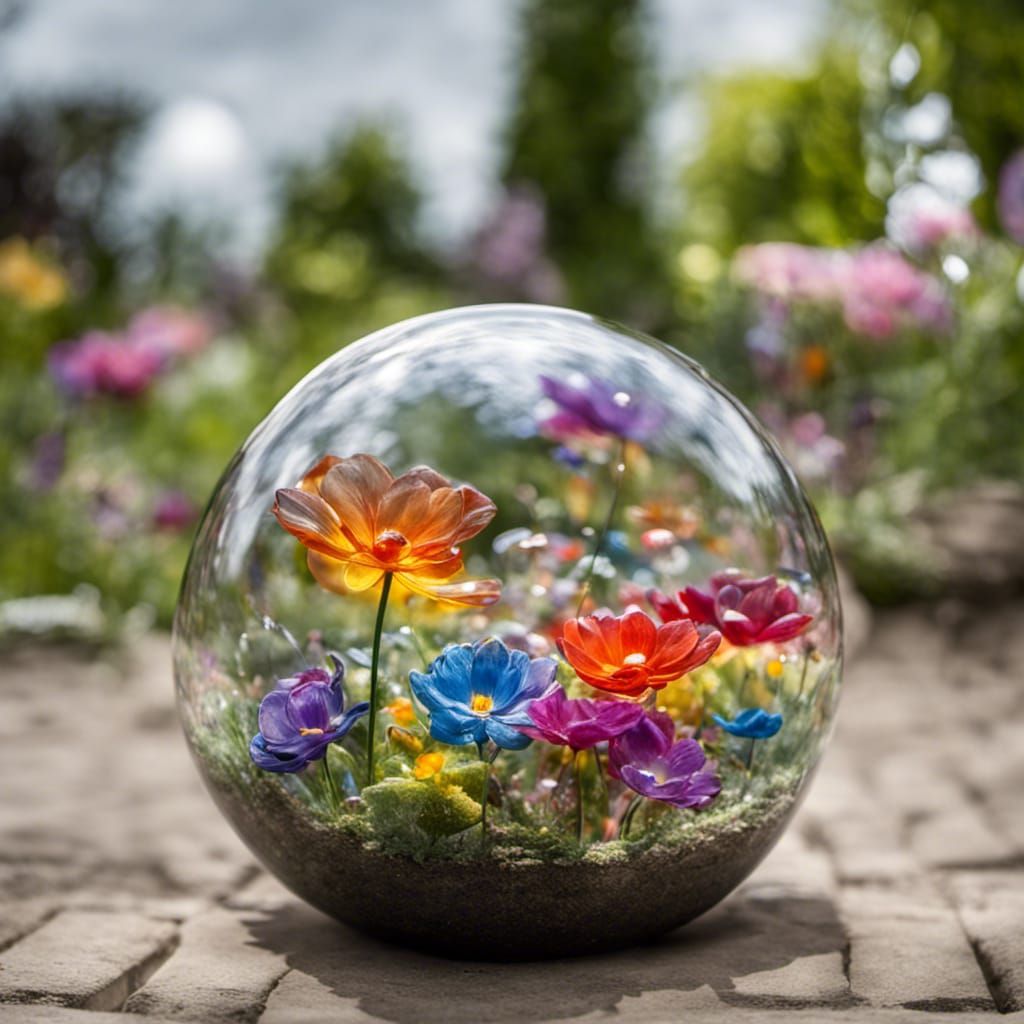 Glass Spheres Inspired by Flowers