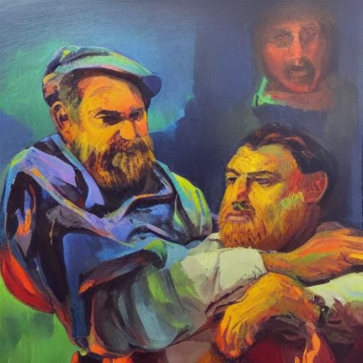 Expressionist Reward Ceremony in the Style of Nolde