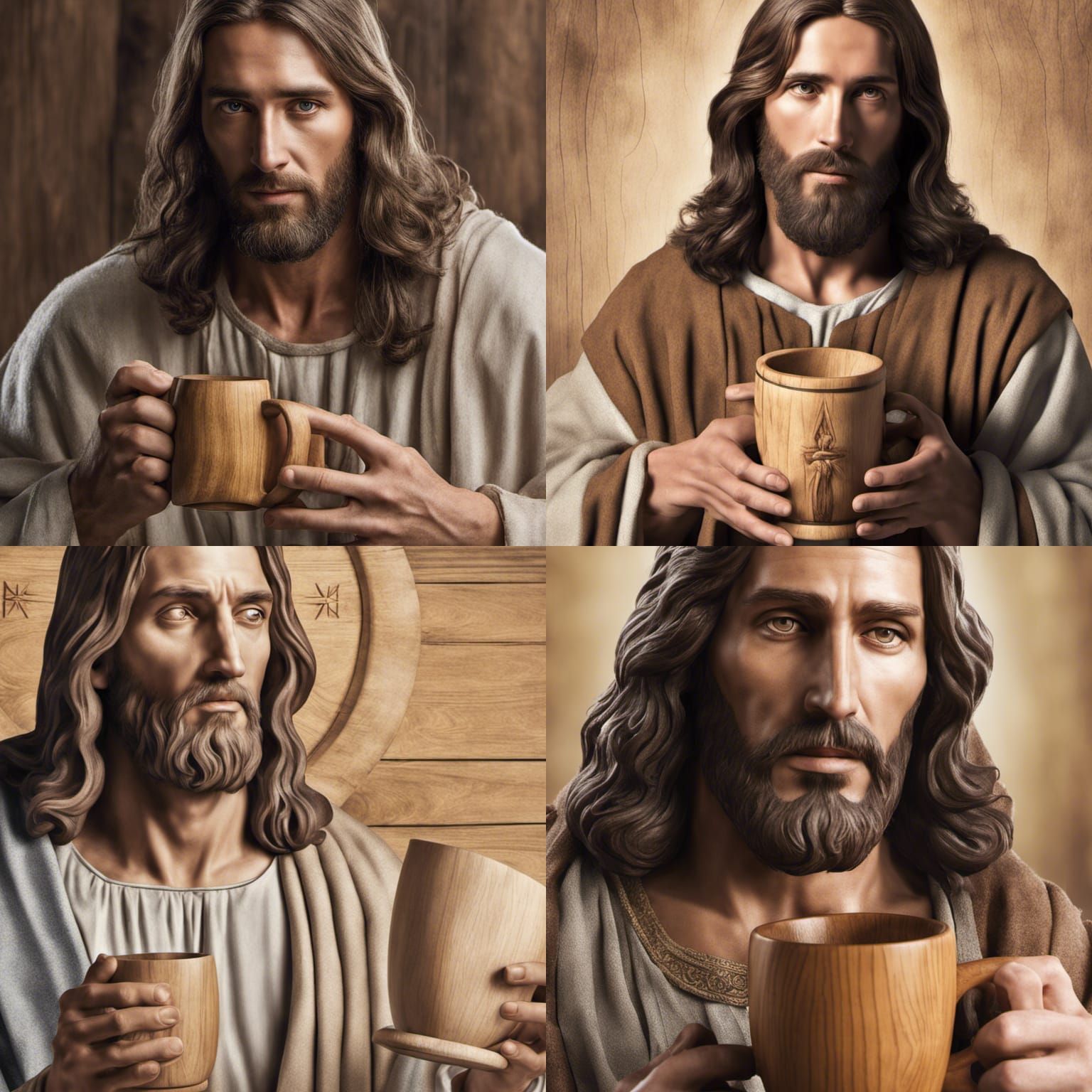 Kind Portrait of Jesus Christ in Studio Lighting