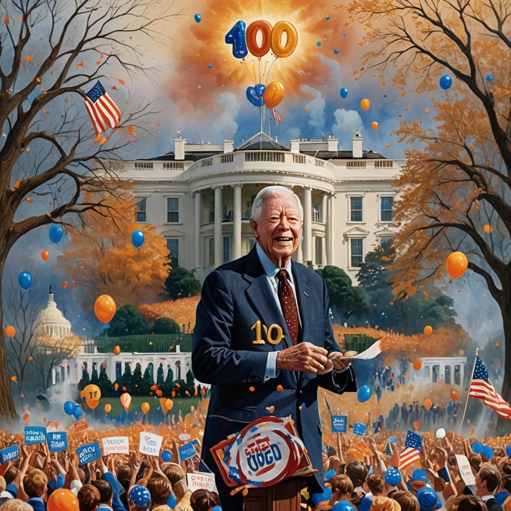 Jimmy Carter Celebrates in Vivid Fantasy Art