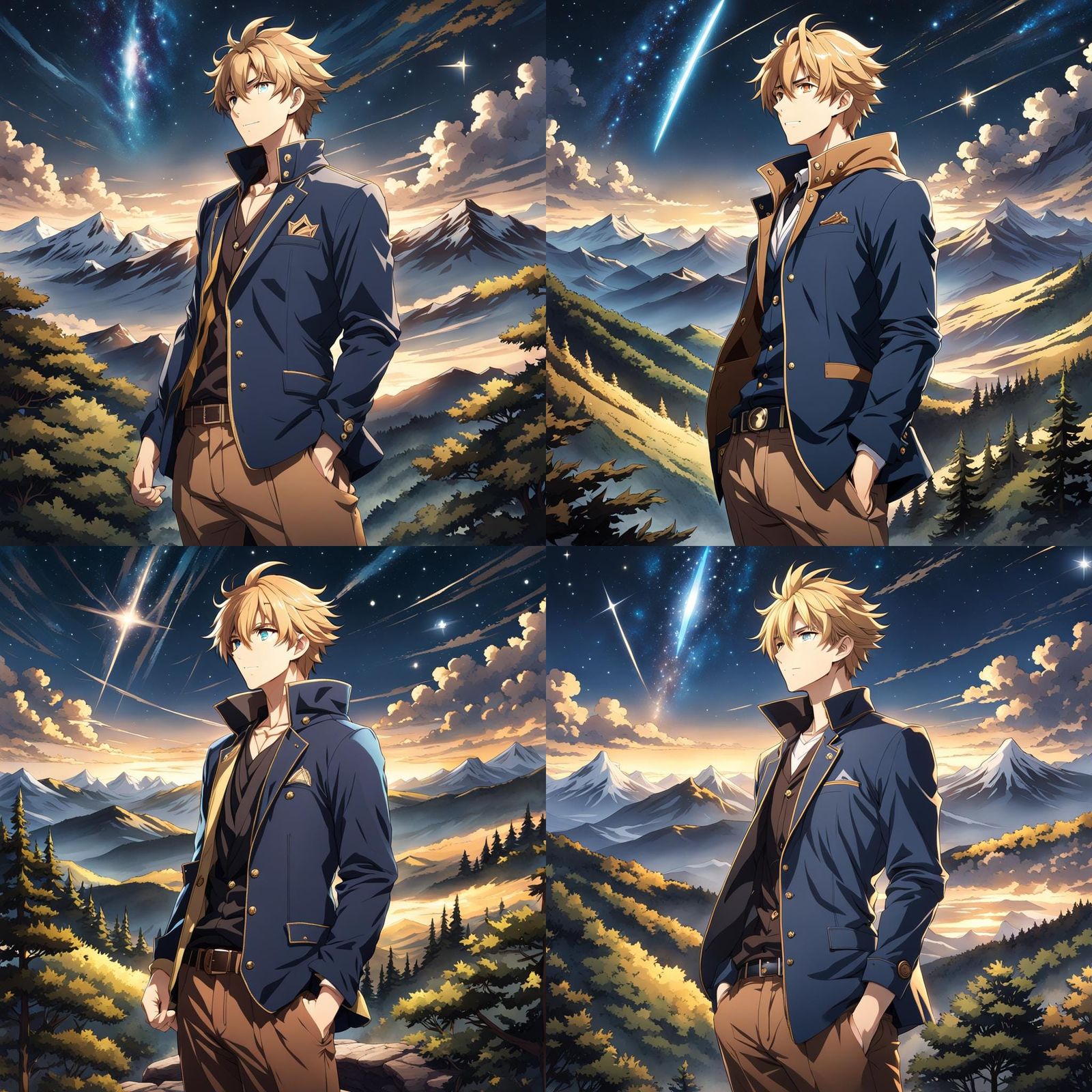 Anime Man on Starry Mountain, Manga Style