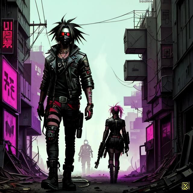 Post-Apocalyptic Cyberpunk Album Cover Art