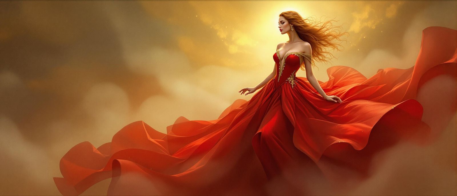 Renaissance Jessica Rabbit in Elegant Sfumato Style