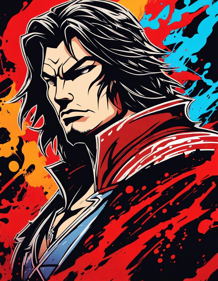 Trevor Belmont Graffiti Art Inspired by Castlevania Anime
