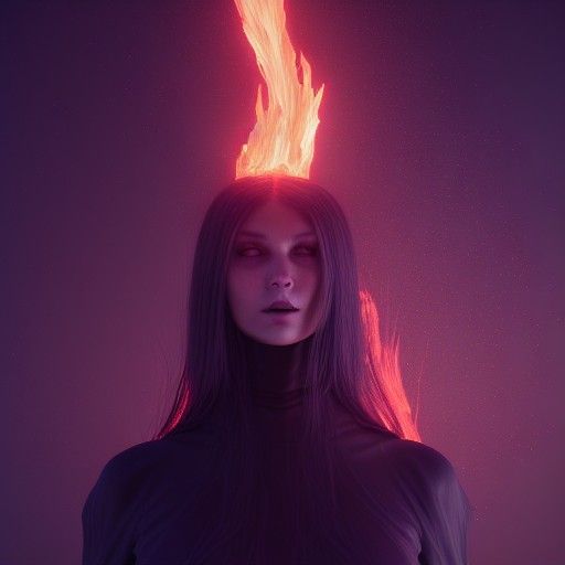 Fiery Abstract: An Intense Red Composition