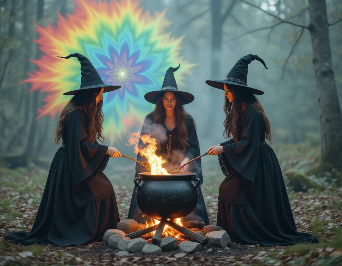 Photorealistic Witches Brew Cauldron Scene