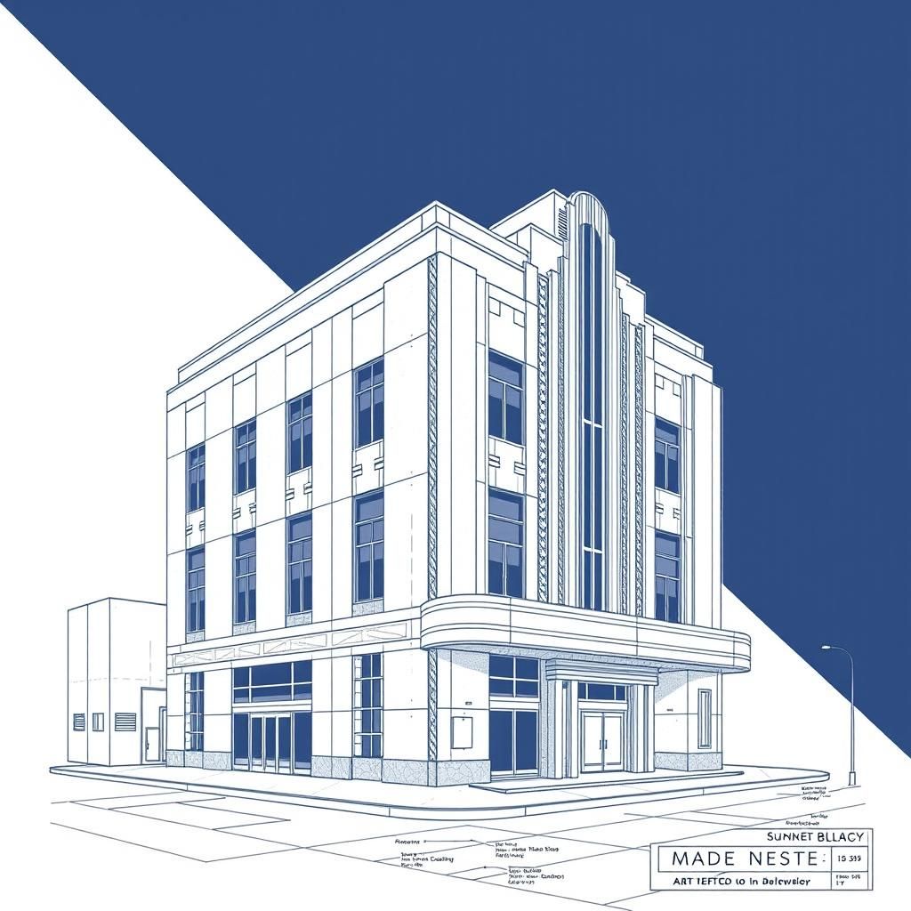 Create a detailed illustrative representation of Art Deco ar...