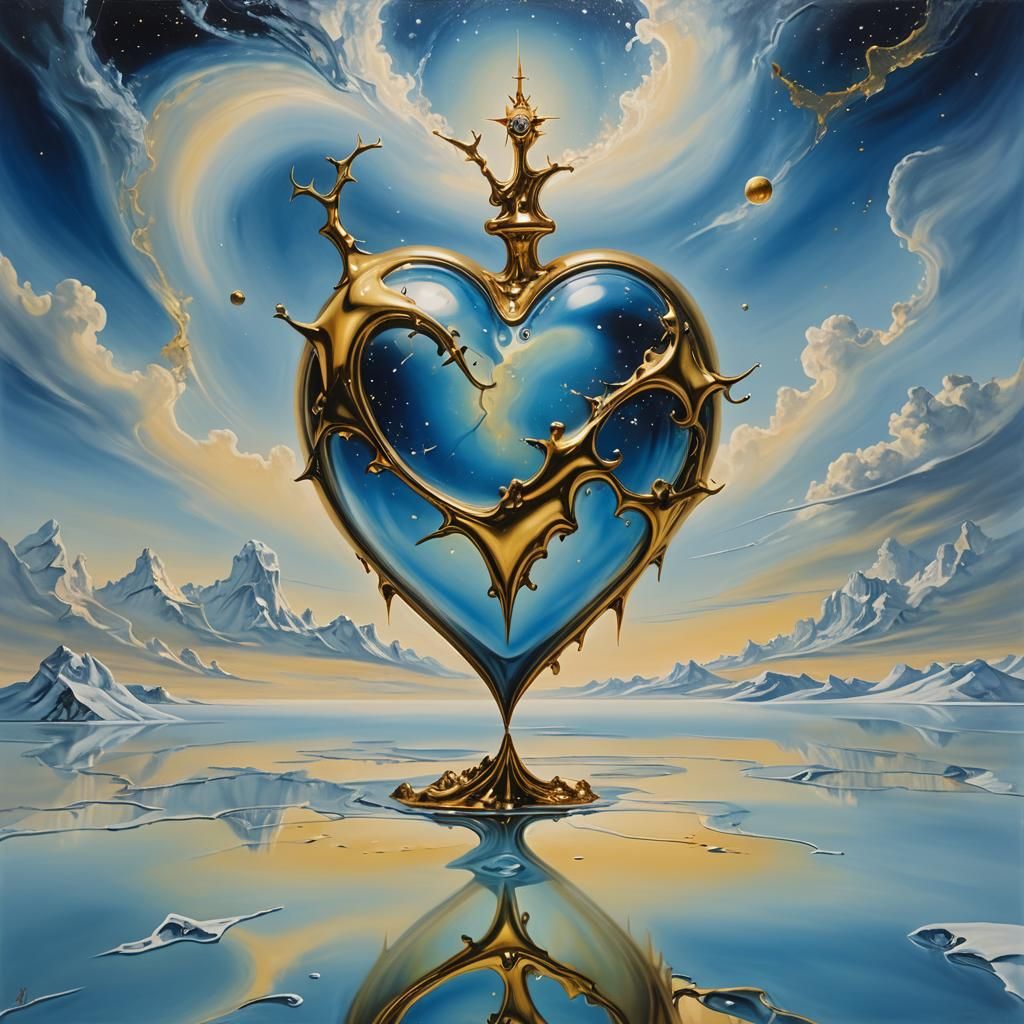 Surreal, Endless Space with Cold Reflections