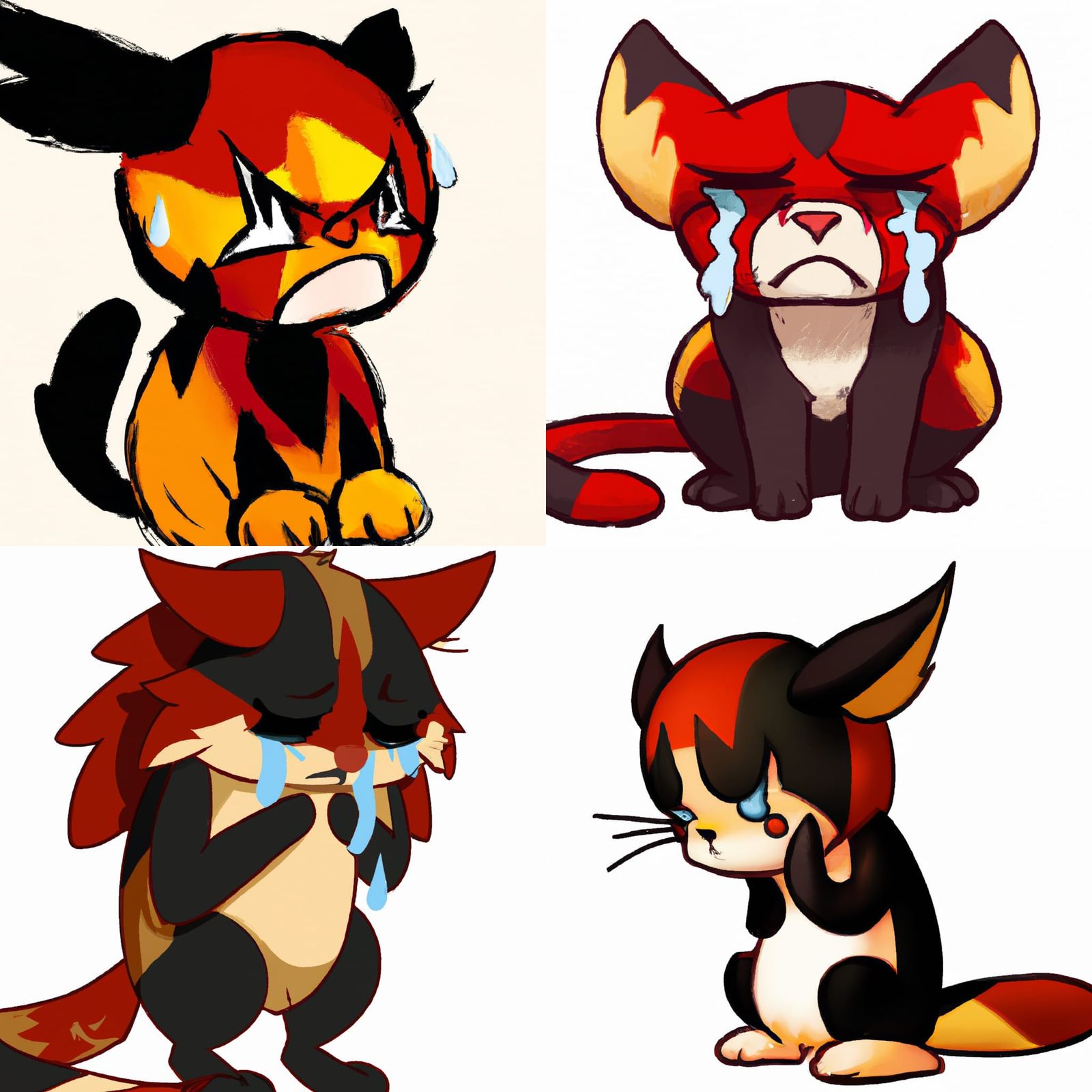 Incineroar Inspired Cat in Distress