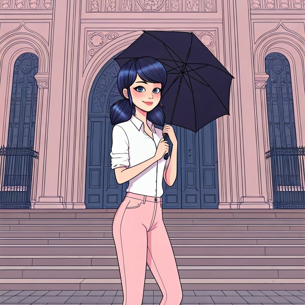 Marinette Dupain-Cheng Illustration in Manga Style