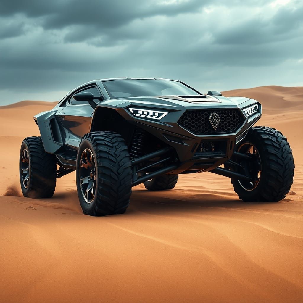 Futuristic Off-Road Car Concept in Hyperrealistic Style