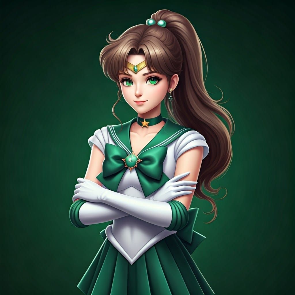 Sailor Jupiter in Vibrant 3D Anime Style