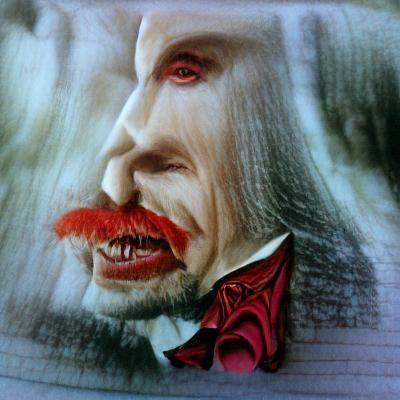Gothic Horror Dracula Emerges from Shadows