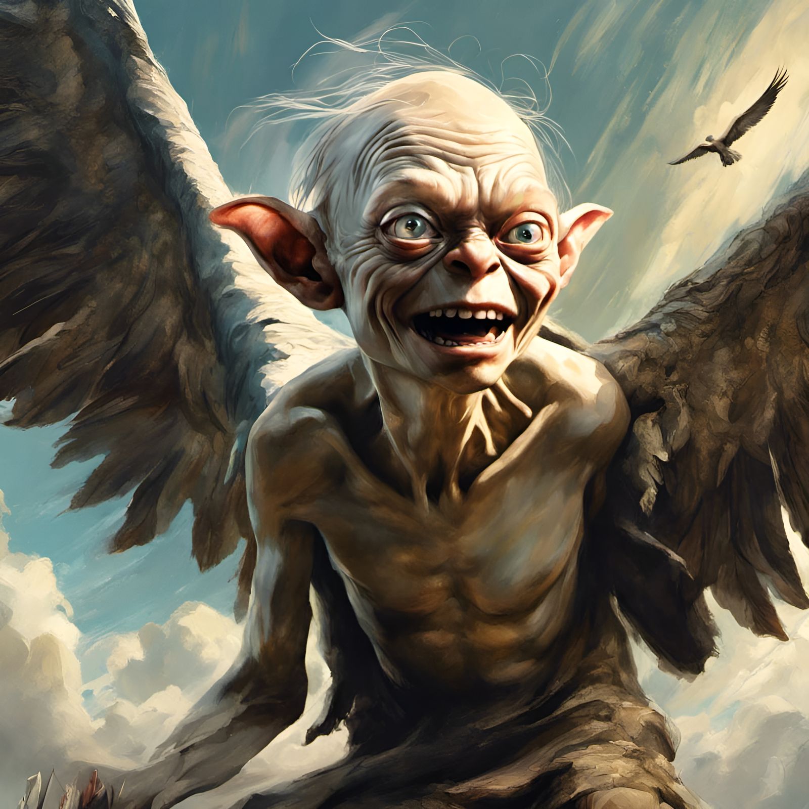 Gollum on Eagle: Digital Illustration in a Classic Style