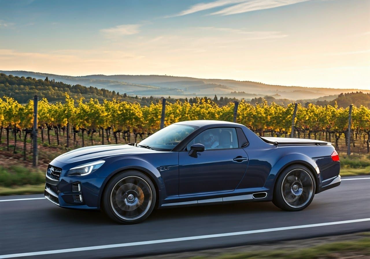 Dark Blue Steampunk Subaru Firester Ute Cruises Toscana Vine...