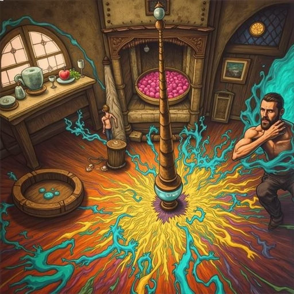 Dynamic Swirling Vortex Abstract Art