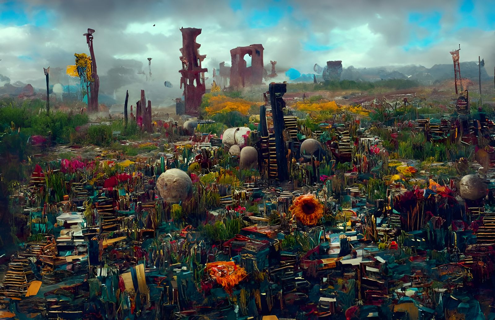Post-Apocalyptic Wonderland: A Hyperdetailed Digital Paintin...