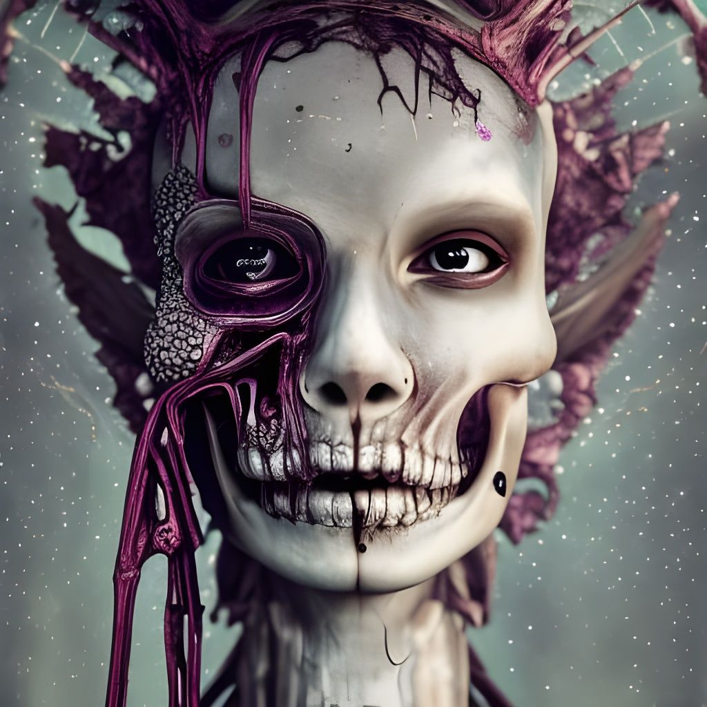 Decaying Skeleton Beauty in Fashion Editorial Style